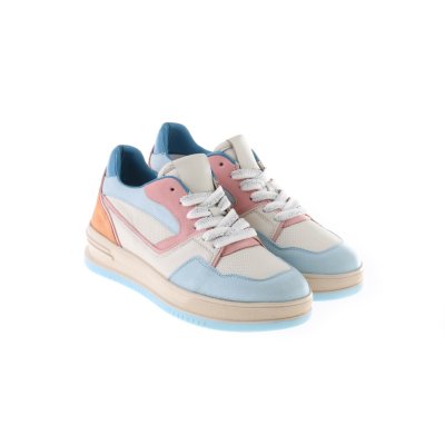 D1803 Sneaker Licht Blauw Roze