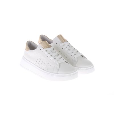 D1699 Sneaker Wit Met Platina Combi